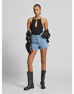 Майка с вырезом, черный Weekday