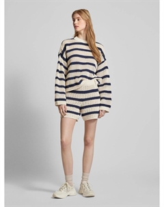 Вязаный свитер с полосатым узором модель «Ксантия» Edited