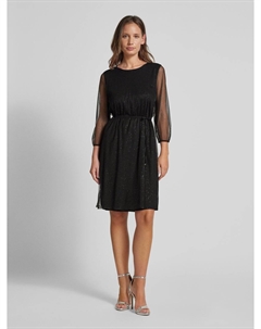 Платье длиной до колена со стразами, черный Comma,