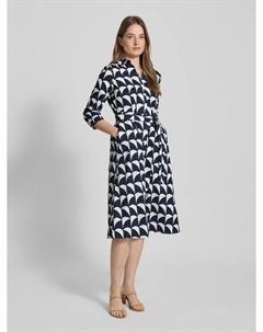 Платье миди с завязывающимся поясом More&more