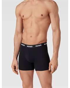 Боксеры с эластичным поясом и логотипом в упаковке 3 шт, черный Hugo
