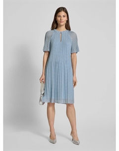 Платье длиной до колена с вырезом-замочной скважиной, синий Comma,