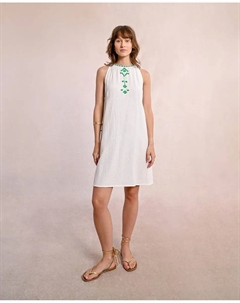 Женское платье без рукавов с вышитыми деталями, белый Molly bracken