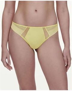 Стринги с графическим кружевом и фатиновой линией Play, жёлтый Chantelle
