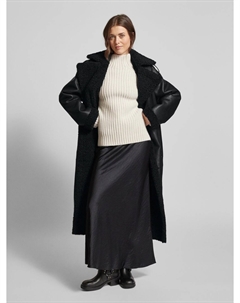 Пальто из искусственной кожи, модель «Мифара», черный Hugo