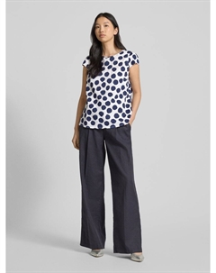 Блузка-рубашка с круглым вырезом, белый More&more