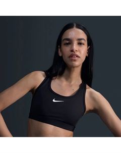 Спортивный бюстгальтер Women's Swoosh Medium Support, чёрный Nike