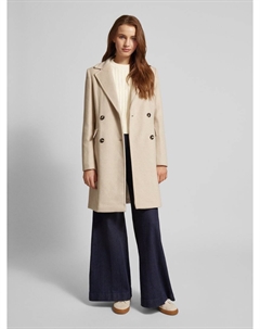 Укороченный вязаный свитер с круглым вырезом, бежевый Mango