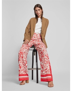 Широкие брюки с принтом по всей поверхности, красный Comma,