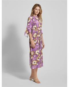 Платье миди с завязывающимся поясом модель 'Esperto', фиолетовый Max&co