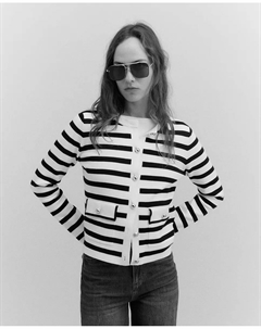 Жакет с вырезом воротника, белый Сфера