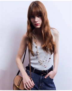 Трикотажный топ, серебряный Сфера