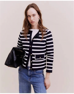 Жакет с вырезом воротника, тёмно-синий Сфера