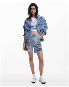 Женские джинсовые шорты Etnic, синий Desigual