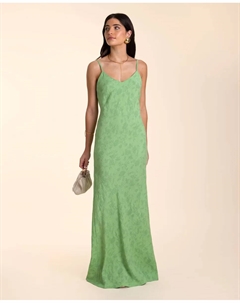 Платье миди без бретелек, зеленый The-are
