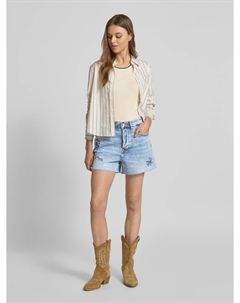 Джинсовые шорты прямого кроя с узорчатой ​​строчкой, светло-голубой Scotch&soda