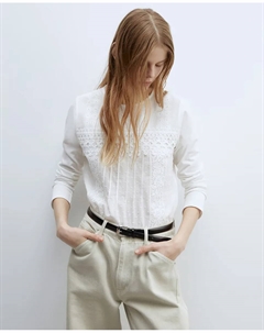 Вышитая футболка Plumetti, белый Сфера