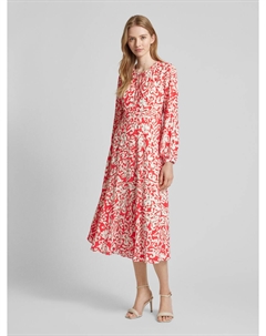 Платье миди с вырезом-замочной скважиной, красный Comma,