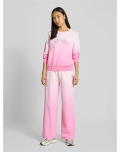 Свитшот со стразами, розовый Liu jo sport