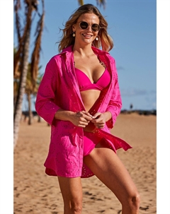 Рубашка-рубашка с вышивкой, розовый Sosandar