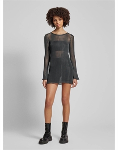 Мини-платье из полупрозрачного материала, модель «Элеана», темно-серый Weekday