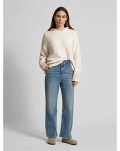 Толстовка свободного кроя из мягкой натуральной шерсти с капюшоном, экрю Marc o'polo