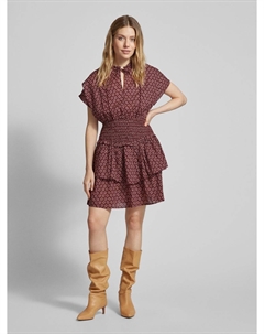 Мини-платье с многоярусным дизайном, бордовый Scotch&soda