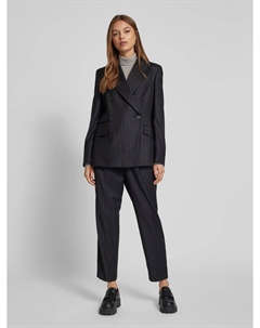 Блейзер прямого кроя из натуральной шерсти с воротником-лацканом, антрацит Windsor