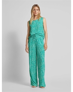 Расклешенные брюки с узором по всей поверхности, бирюзовый Comma casual identity