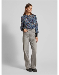 Блузка прямого кроя с вырезом-замочной скважиной, модель «Multileave» More&more