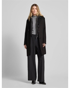 Пальто с вискозным содержанием и воротником-лацканом, черный More&more