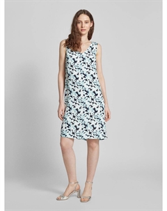 Мини-платье из вискозы с цветочным узором и V-образным вырезом Tom tailor