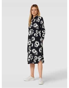 Платье миди с завязывающимся поясом, черный Esprit