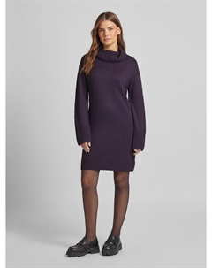 Трикотажное платье с водолазкой, темно-фиолетовый Comma,