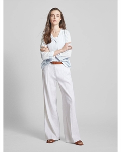 Блузка из вискозы с полосатым узором, светло-голубой Esprit