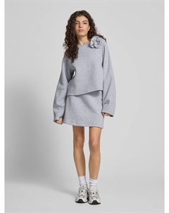 Мини-юбка с разделительными швами модель «Зола», светло-серый Edited