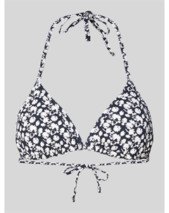 Треугольный верх бикини с цветочным узором, темно-синий Marc o'polo