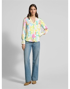 Туника прямого кроя с рукавами-фонариками, белый Emily van den bergh