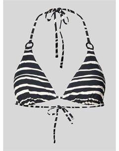 Треугольный верх бикини в полоску, черный Marc o'polo