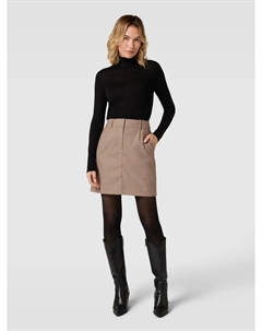 Мини-юбка А-силуэта с рисунком в клетку, коричневый Esprit