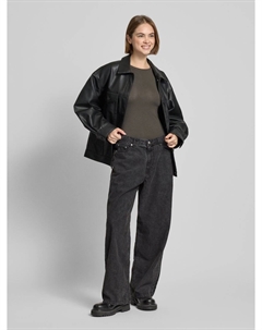 Джинсы свободного кроя с содержанием хлопка, черный Weekday