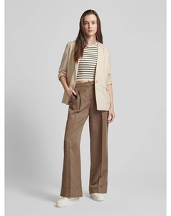 Льняной блейзер с воротником-лацканом, модель «Джамари», серо-коричневый Opus