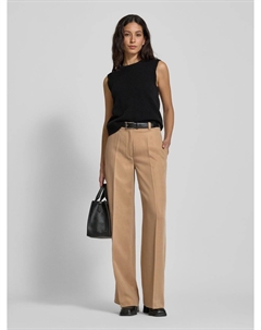 Брюки свободного кроя из чистого лиоцелла модель «Хасене», песочный Hugo