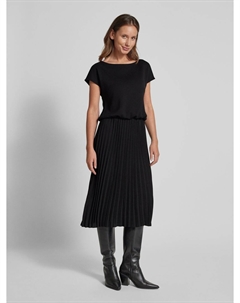 Платье миди в стиле ампир с плиссированной юбкой, черный Tom tailor
