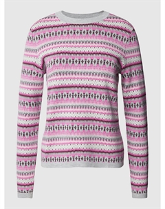 Свитер с ребристыми манжетами и классическим кроем, светло-серый Esprit