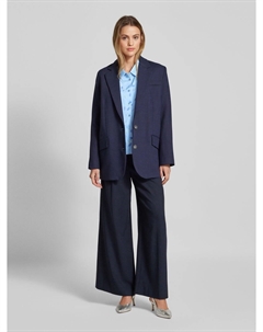 Блузка прямого кроя с застежкой на пуговицы, модель «Элка», светло-голубой Hugo