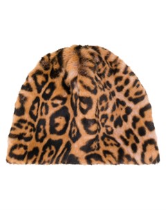 Bellerose шапка бини с леопардовым принтом один размер коричневый Bellerose