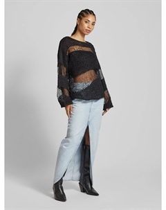 Свободный вязаный свитер «Frantje», черный Edited