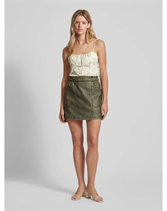 Мини-юбка из искусственной кожи, модель 'HALLI HEIDI', оливковый Only