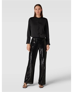 Брюки с отделкой пайетками по всей поверхности, модель «Mikkeline», черный Opus